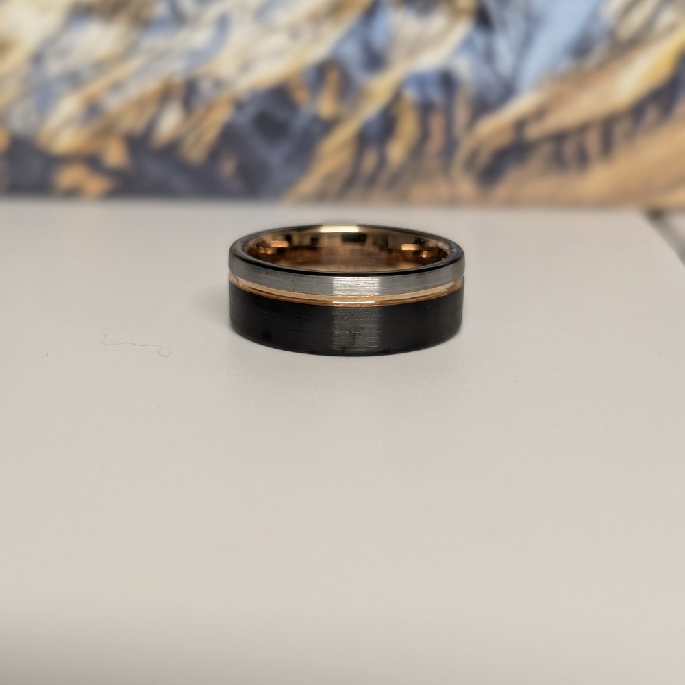 Black and Silver Men's Ring